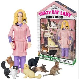 Archie McPhee Crazy Cat Lady Action Figure